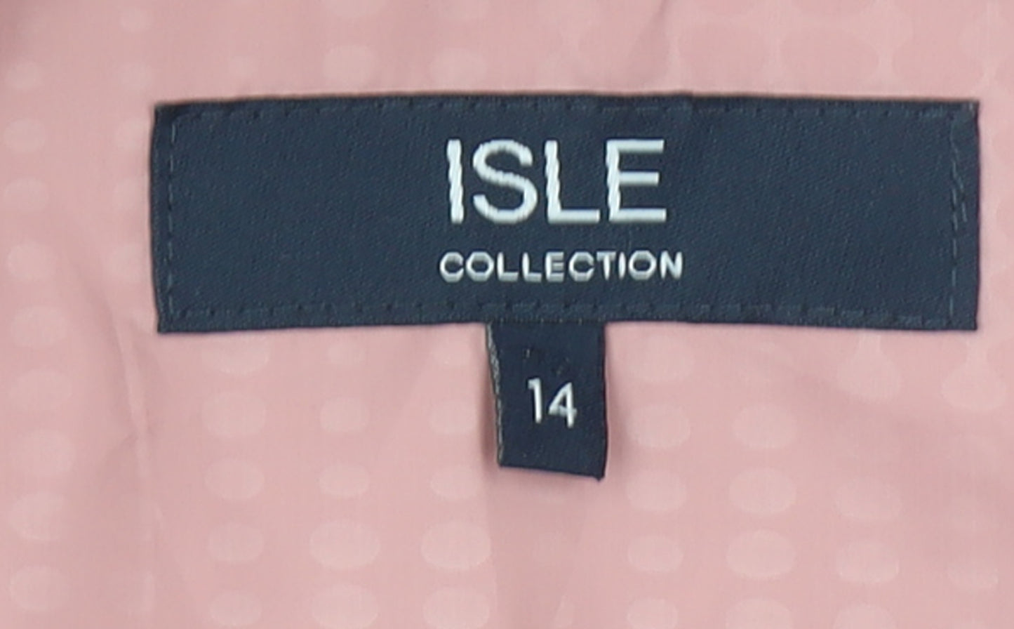 Isle Collection Womens Pink Size 14 Lightweight Parka Jacket