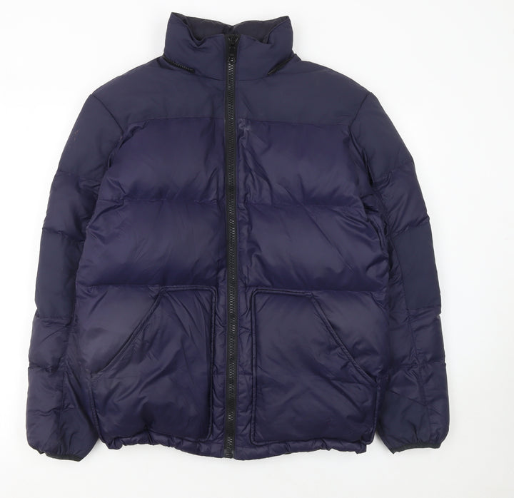 Ralph Lauren Womens Blue Puffer Jacket Size S Winter Down Coat