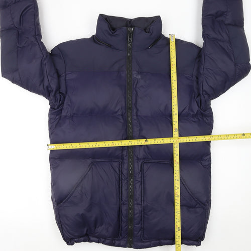 Ralph Lauren Womens Blue Puffer Jacket Size S Winter Down Coat