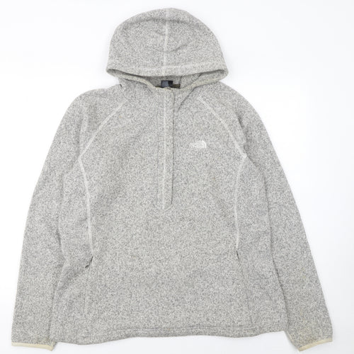 The North Face Women's Grey XL 1/2 Zip Hooded Fleece Sweatshirt