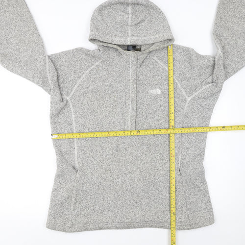 The North Face Women's Grey XL 1/2 Zip Hooded Fleece Sweatshirt