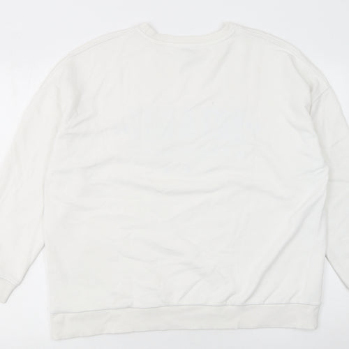 M&Co Women Ivory Miami Print Cotton Blend Sweatshirt UK 16