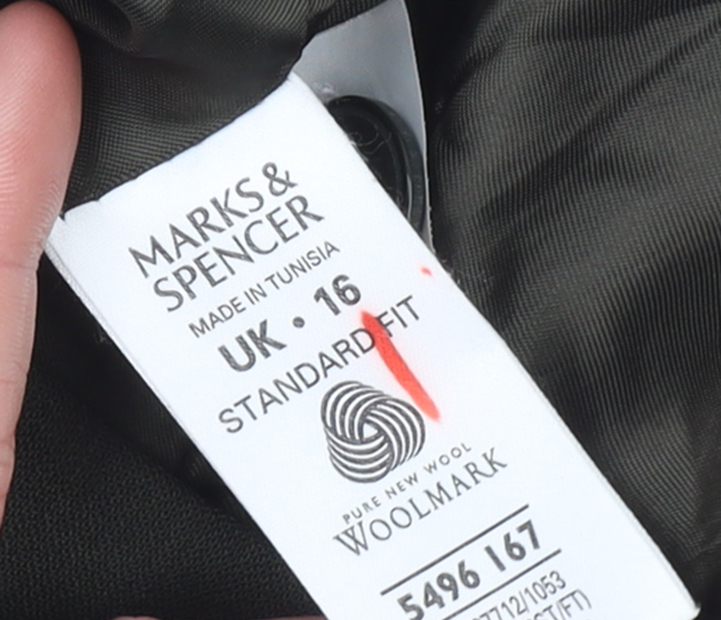 Marks and Spencer Women's Green Wool Blazer UK 16 Single-Breasted Jacket