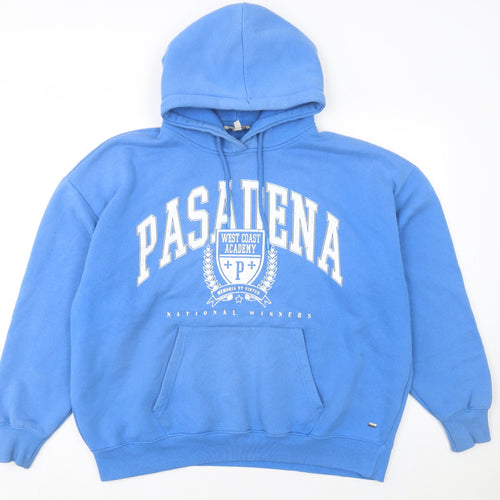 Pull&Bear Women Blue Pasadena West Coast Hoodie Size M