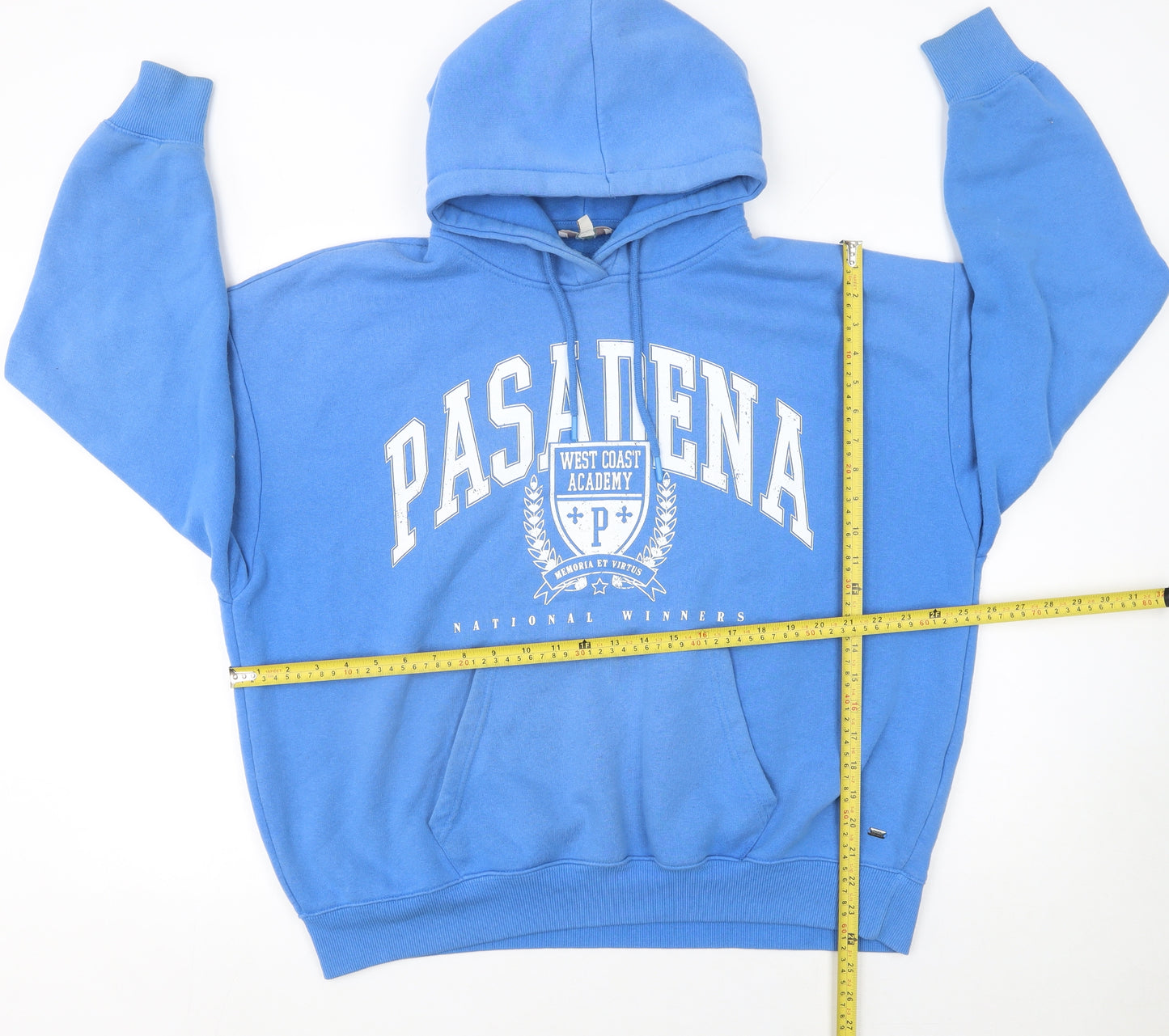 Pull&Bear Women Blue Pasadena West Coast Hoodie Size M