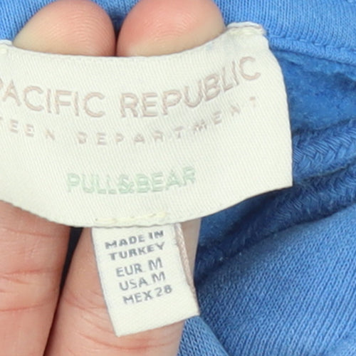Pull&Bear Women Blue Pasadena West Coast Hoodie Size M
