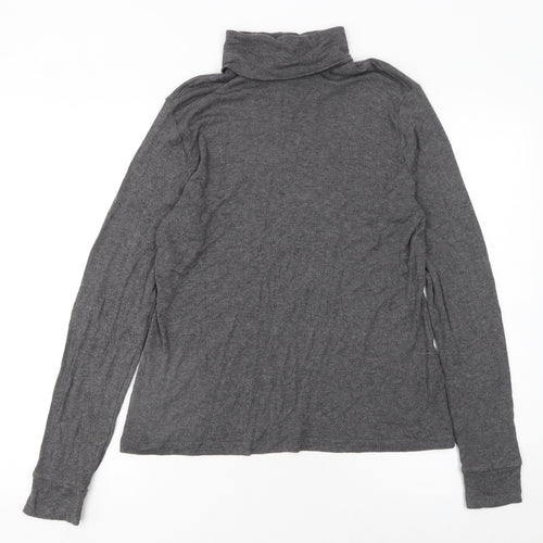 Marks and Spencer Women’s Grey Roll Neck Long Sleeve Jersey Top Size 16