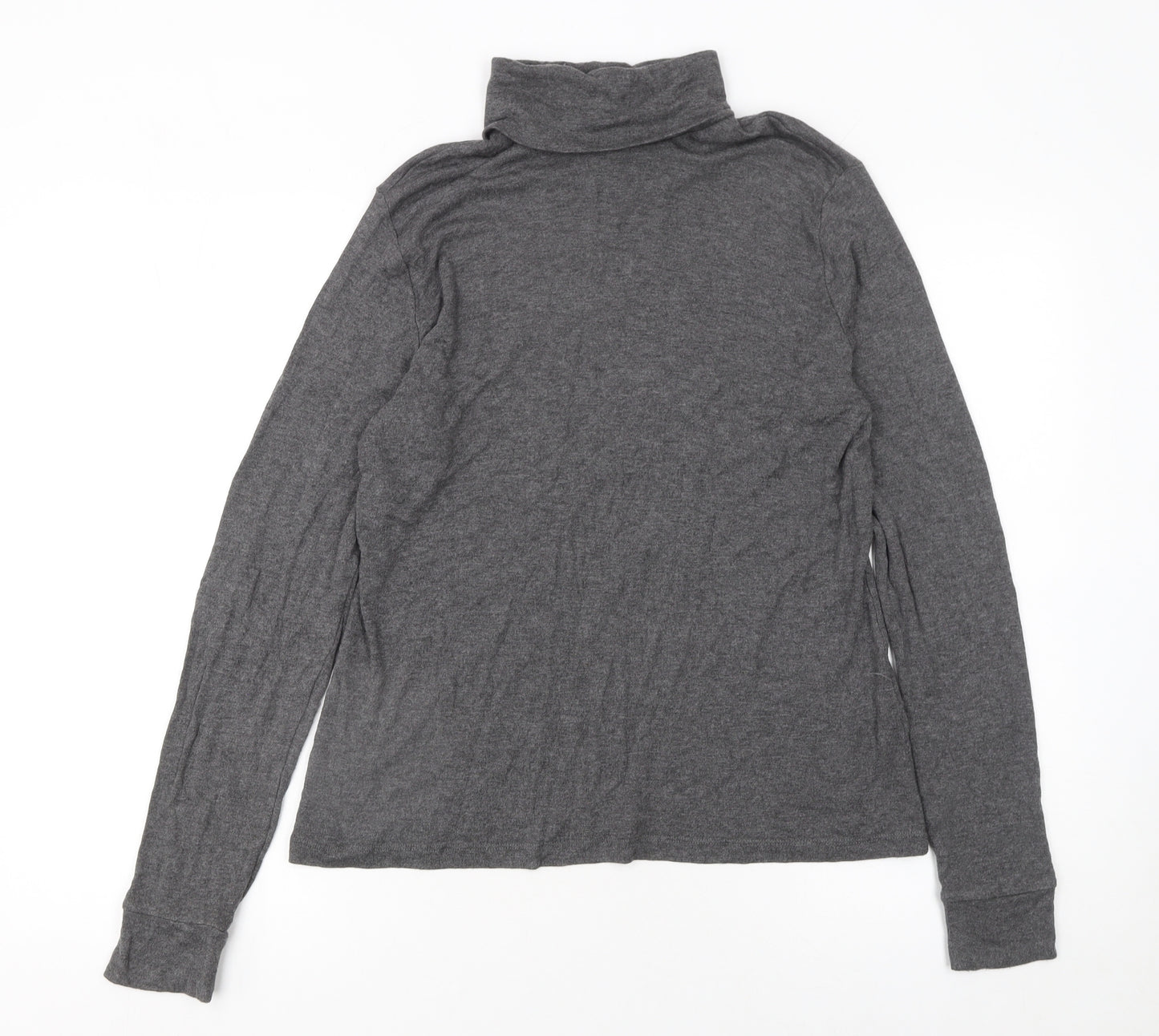 Marks and Spencer Women’s Grey Roll Neck Long Sleeve Jersey Top Size 16