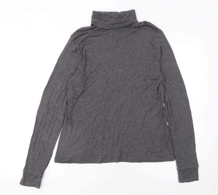 Marks and Spencer Women’s Grey Roll Neck Long Sleeve Jersey Top Size 16