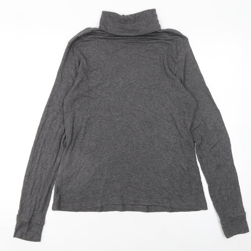 Marks and Spencer Women’s Grey Roll Neck Long Sleeve Jersey Top Size 16