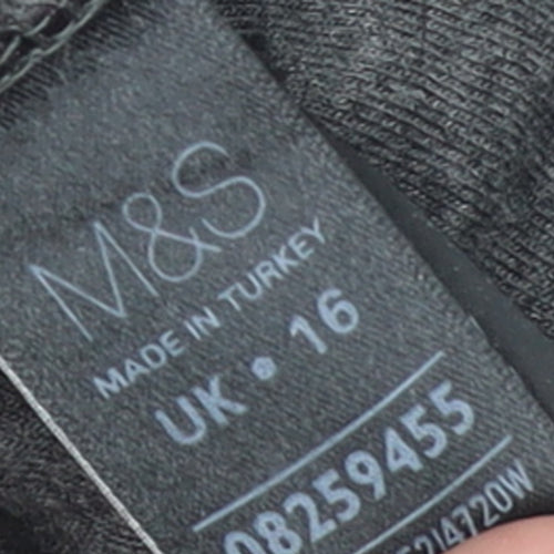 Marks and Spencer Women’s Grey Roll Neck Long Sleeve Jersey Top Size 16