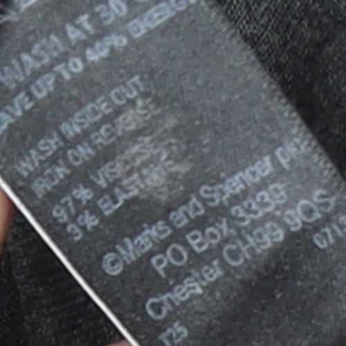 Marks and Spencer Women’s Grey Roll Neck Long Sleeve Jersey Top Size 16