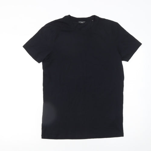 Marks and Spencer Men Black Crew Neck Short Sleeve T-Shirt M