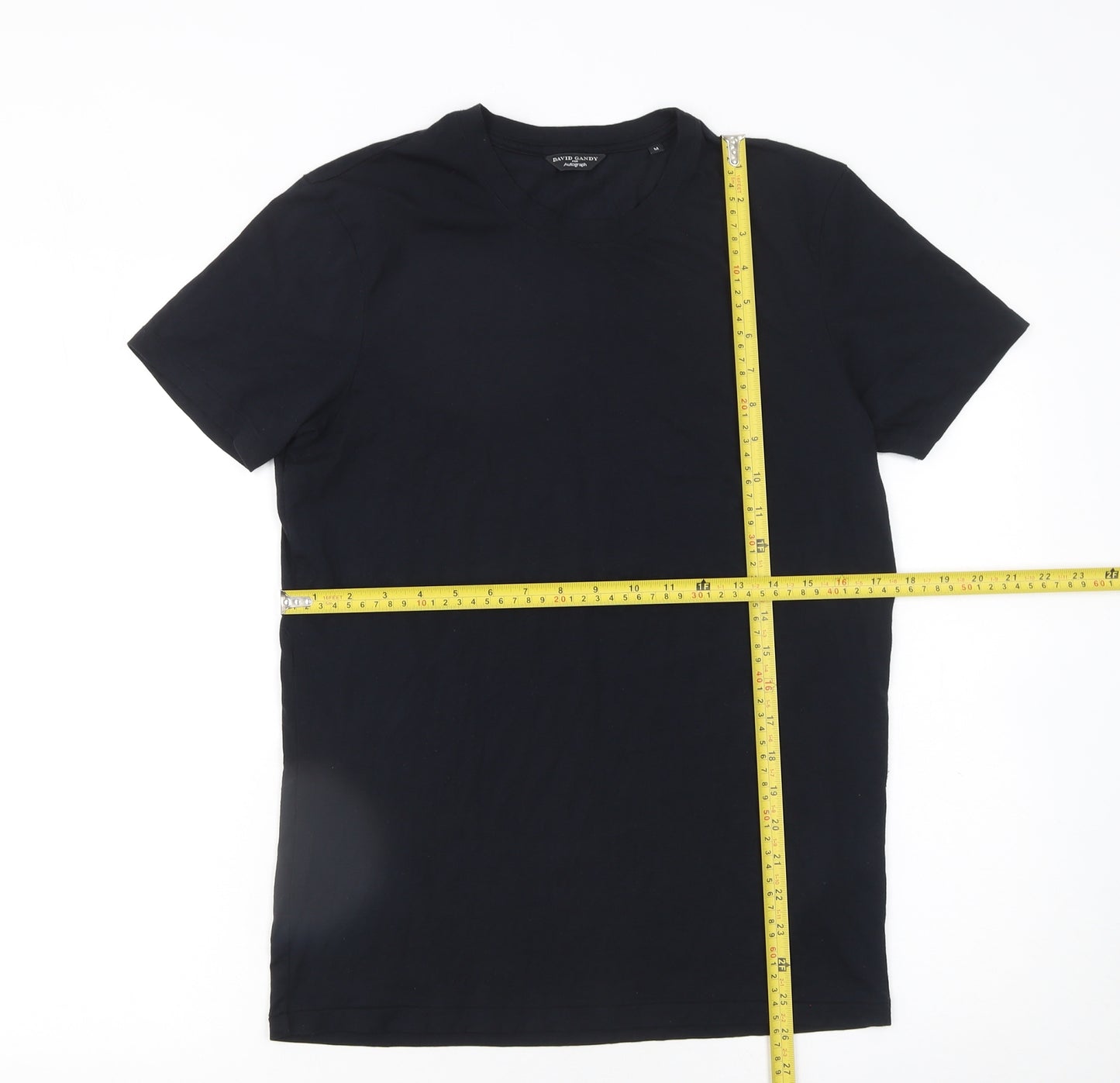 Marks and Spencer Men Black Crew Neck Short Sleeve T-Shirt M