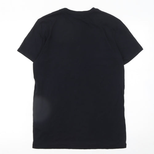 Marks and Spencer Men Black Crew Neck Short Sleeve T-Shirt M