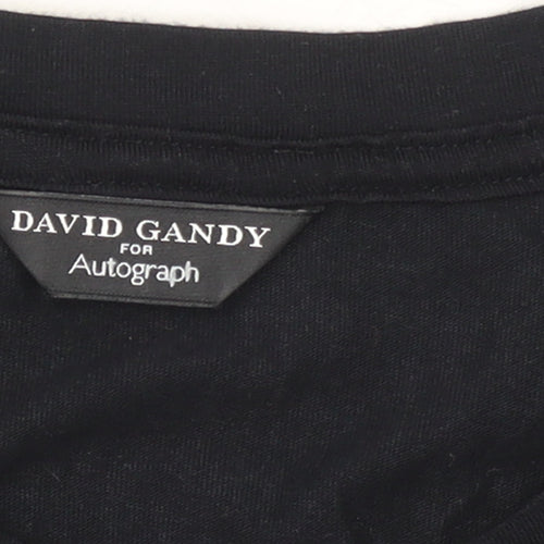 Marks and Spencer Men Black Crew Neck Short Sleeve T-Shirt M