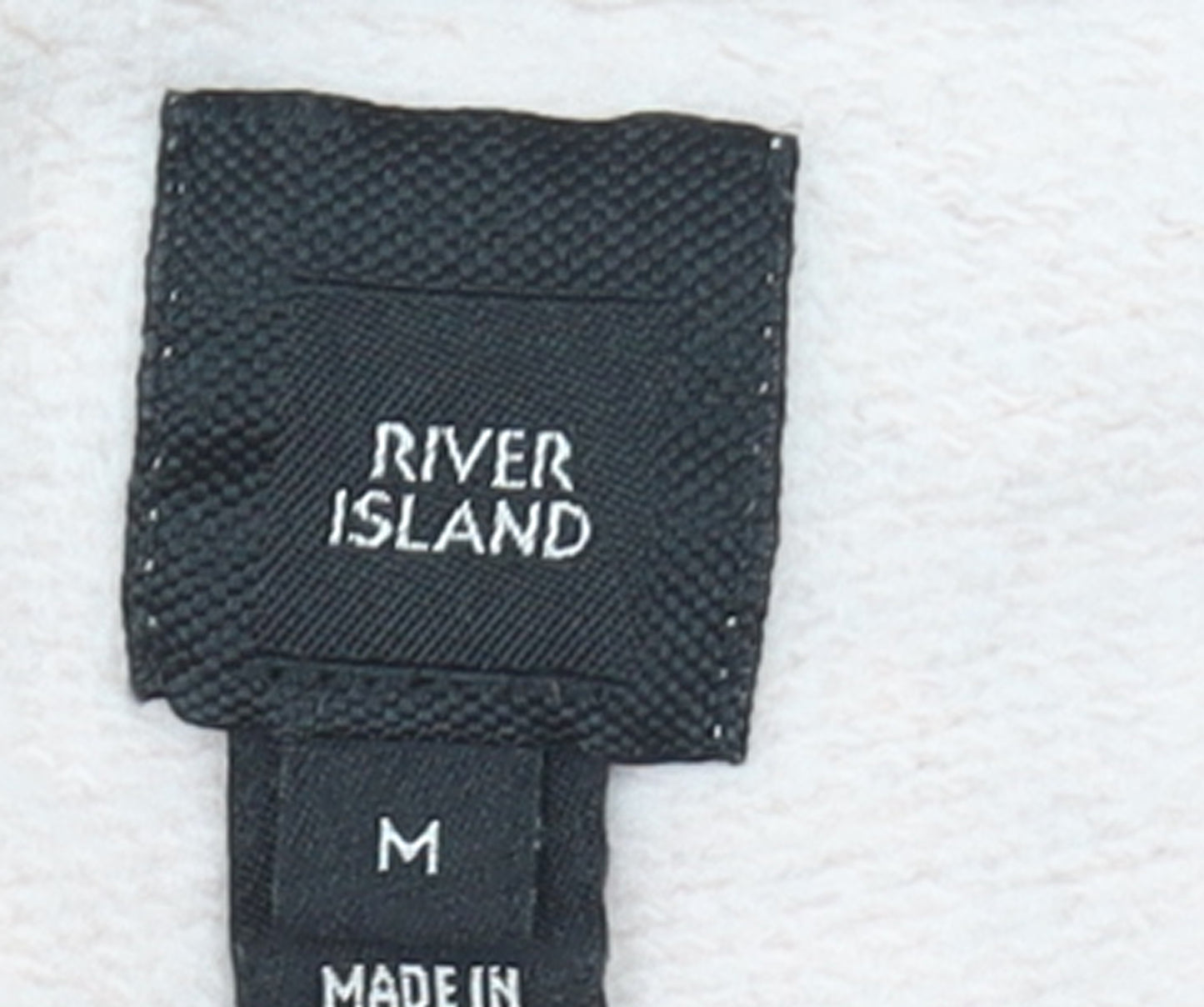 River Island Men's Beige Graphic Print Pullover Sweatshirt M