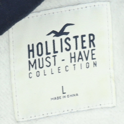 Hollister Womens Blue Tie-Dye Pullover Hoodie L Cotton Blend