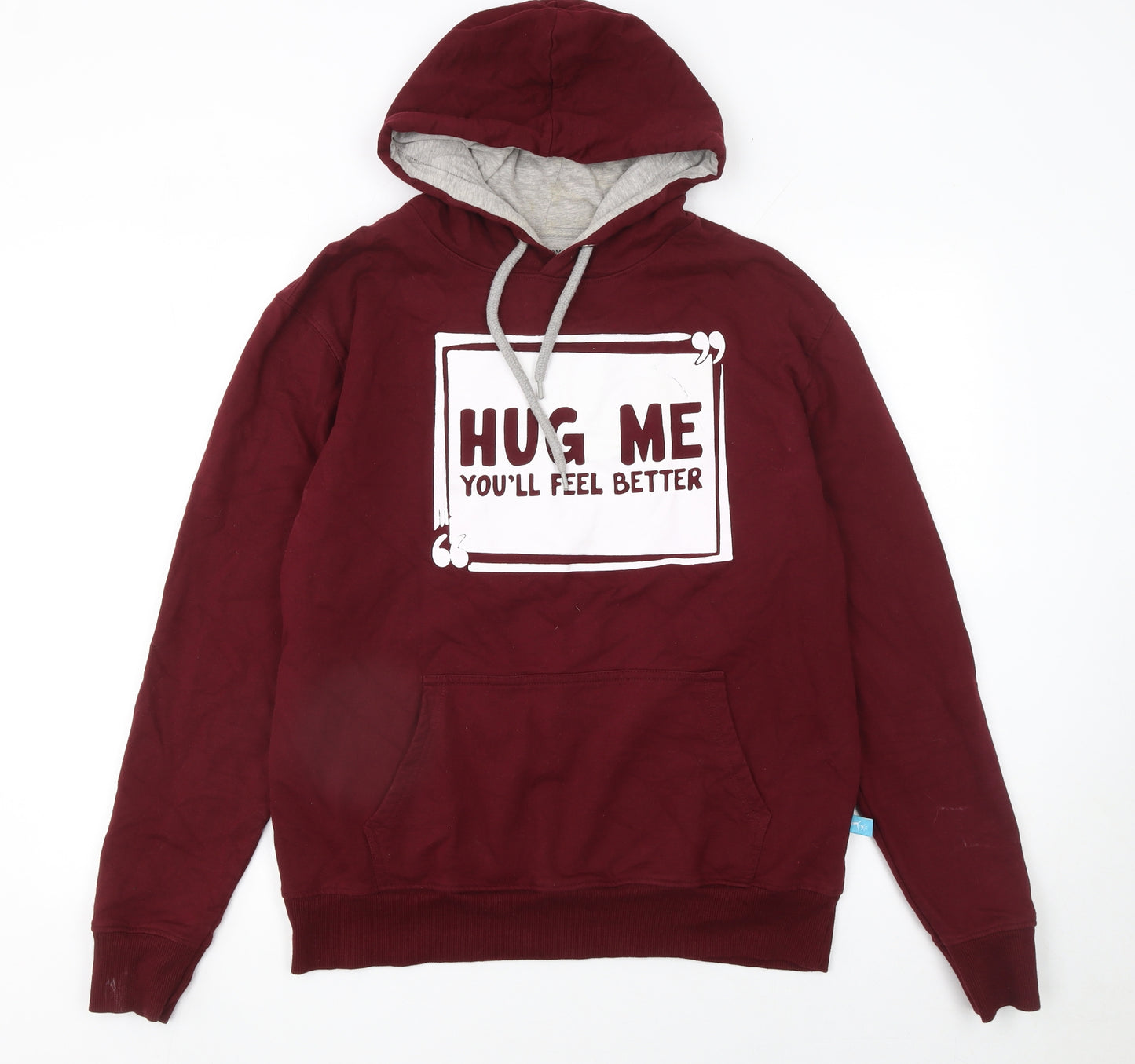 MyDreamStore Women's Maroon Pullover Hoodie L Graphic Print Cotton Blend