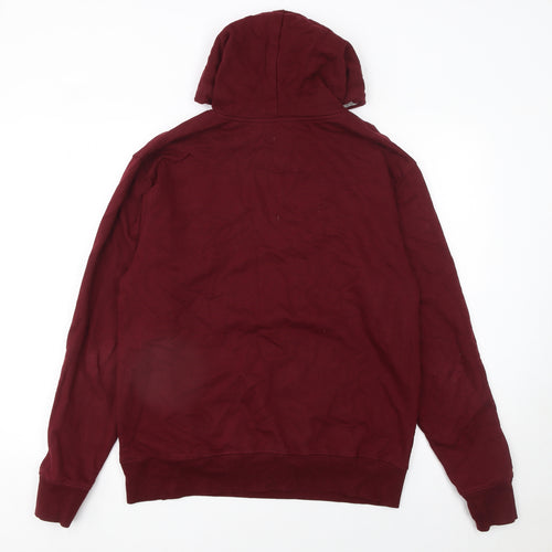 MyDreamStore Women's Maroon Pullover Hoodie L Graphic Print Cotton Blend