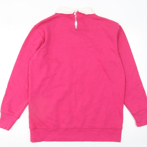Tu Women Pink Crew Neck Pullover Sweatshirt M California Print