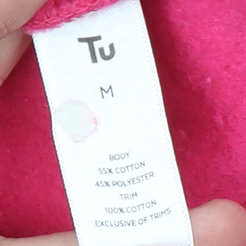 Tu Women Pink Crew Neck Pullover Sweatshirt M California Print