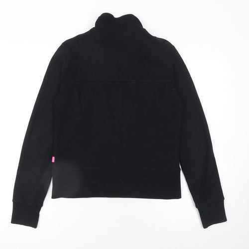 Pineapple Womens Black Cotton Track Jacket Size 12 Full Zip Fleece