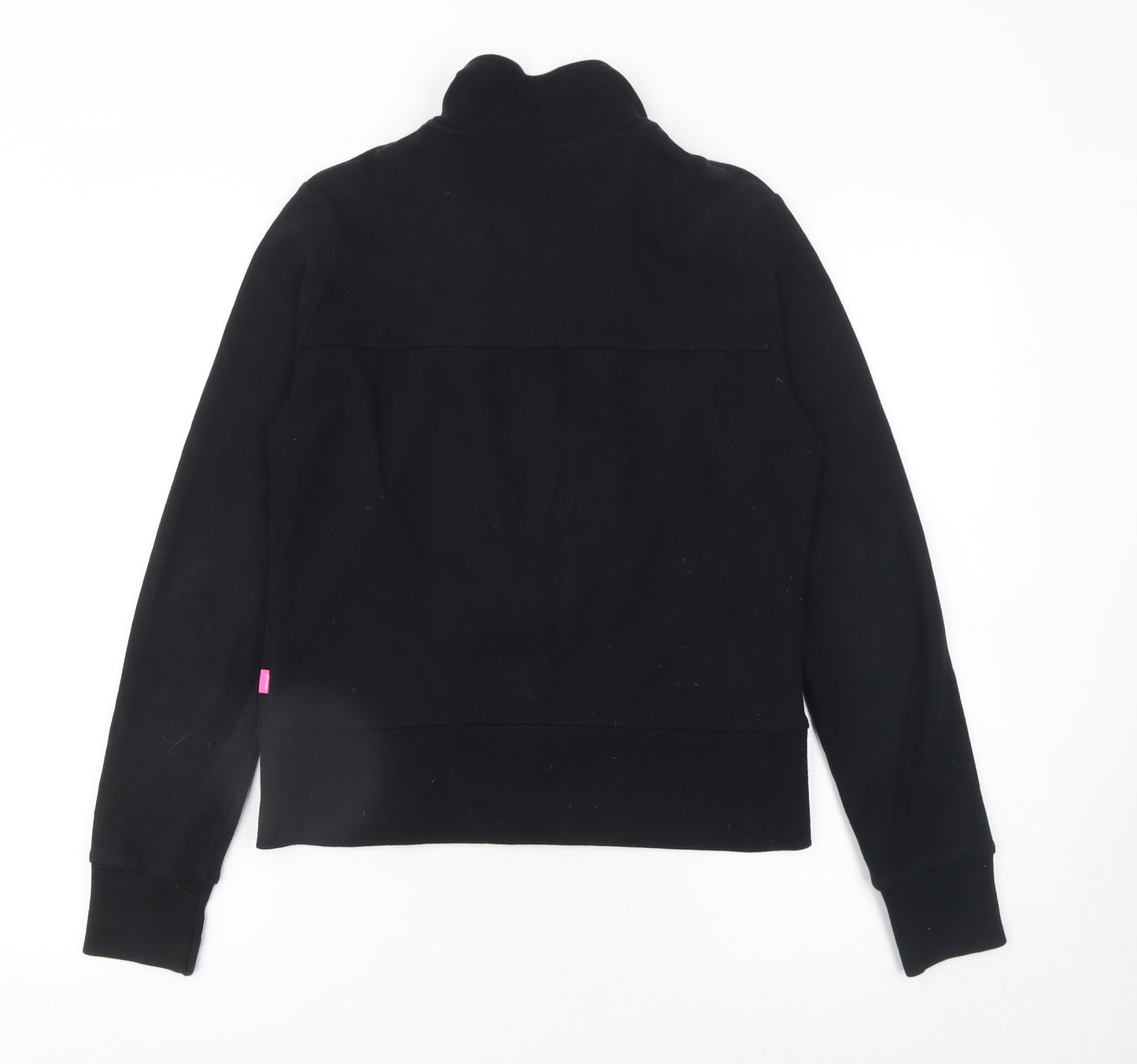 Pineapple Womens Black Cotton Track Jacket Size 12 Full Zip Fleece