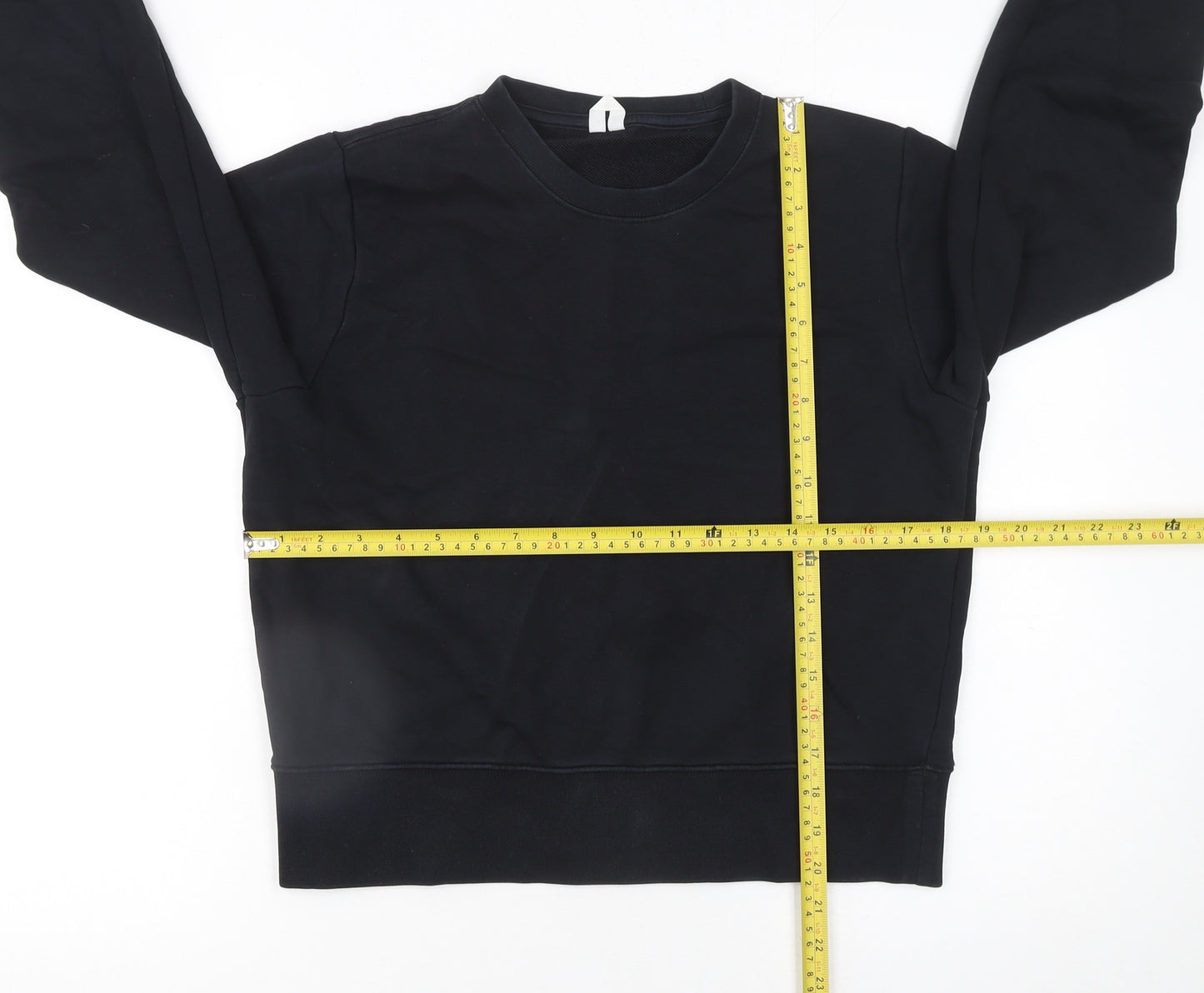 Arket Women’s Black XS Pullover Sweatshirt 87% Cotton 13% Polyester