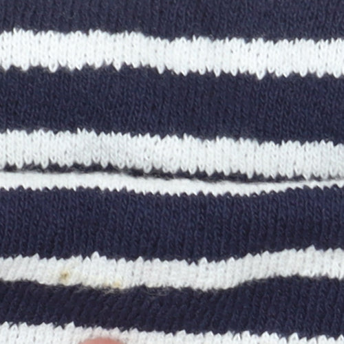 Next Womens Blue Striped Off Shoulder Cotton Top Size 6