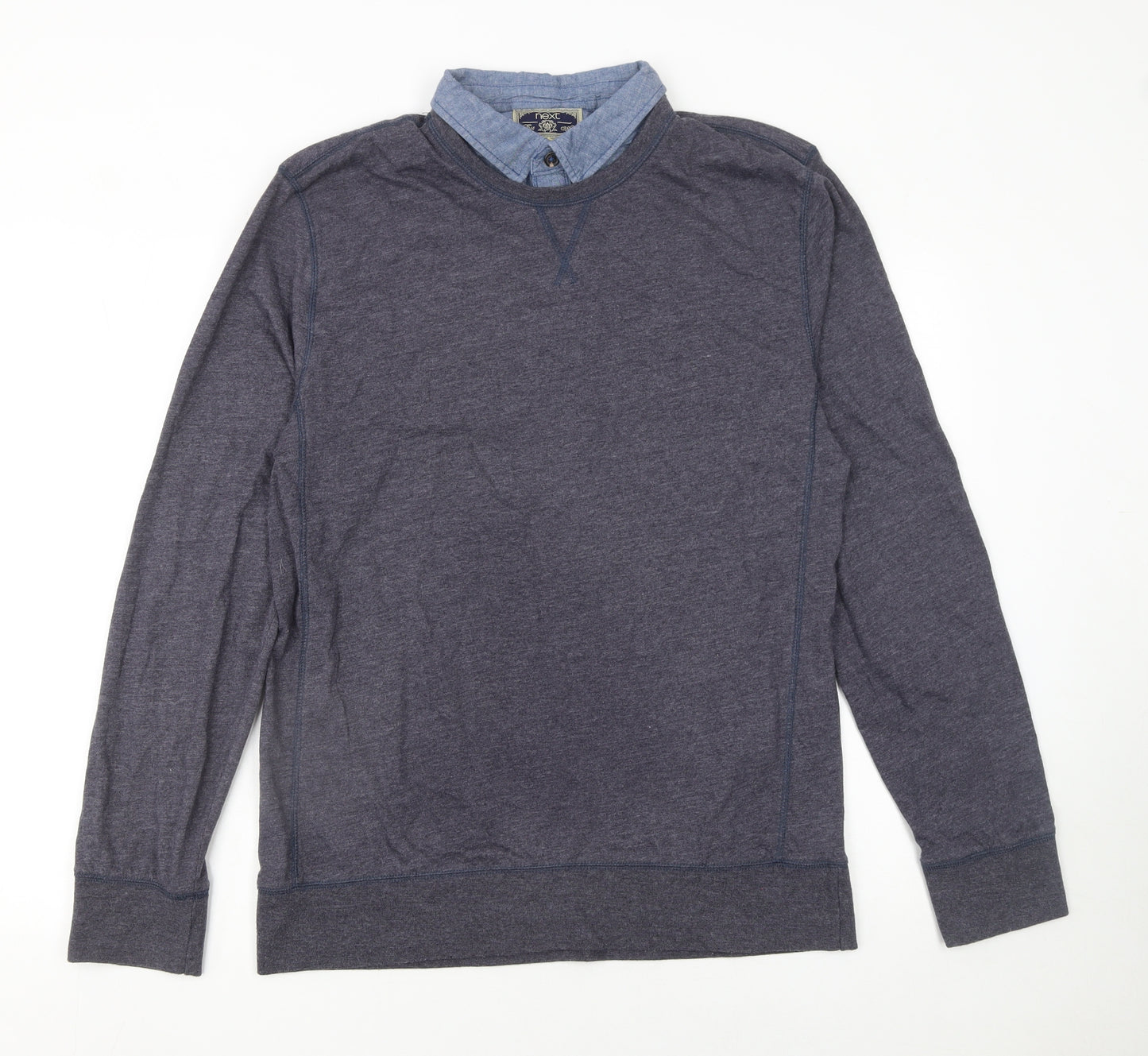 Next Men’s Blue Medium Pullover Sweatshirt Jersey Crew Neck