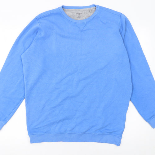 James Pringle Men's Blue Crew Neck Pullover Sweatshirt Medium