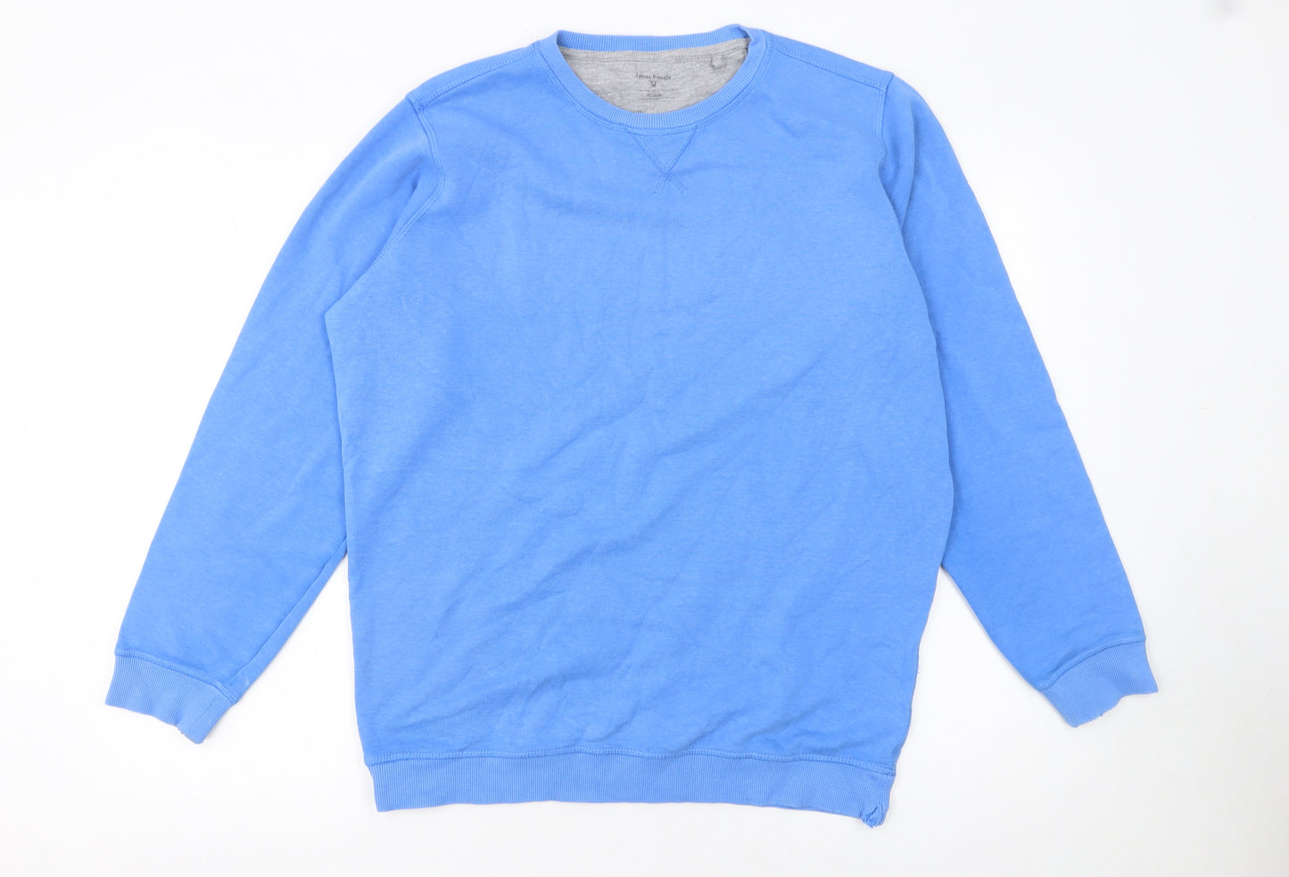 James Pringle Men's Blue Crew Neck Pullover Sweatshirt Medium