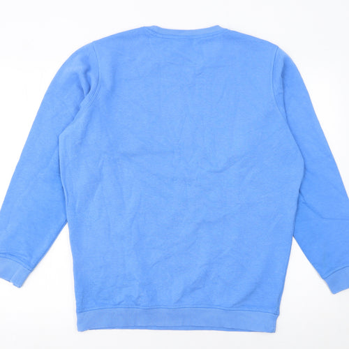 James Pringle Men's Blue Crew Neck Pullover Sweatshirt Medium