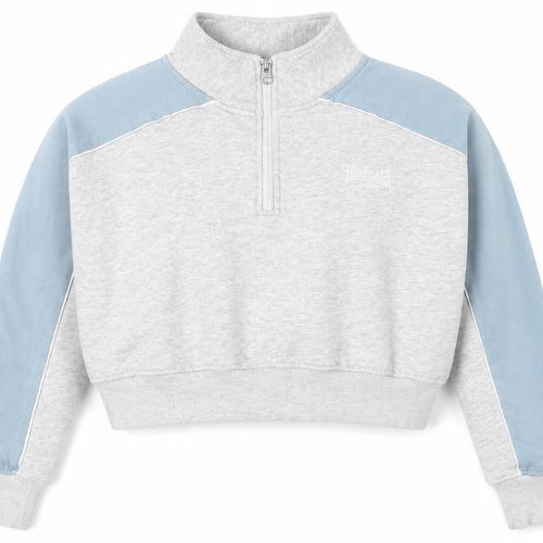 Lonsdale Women’s Grey Blue 1/4 Zip Sweatshirt UK 14
