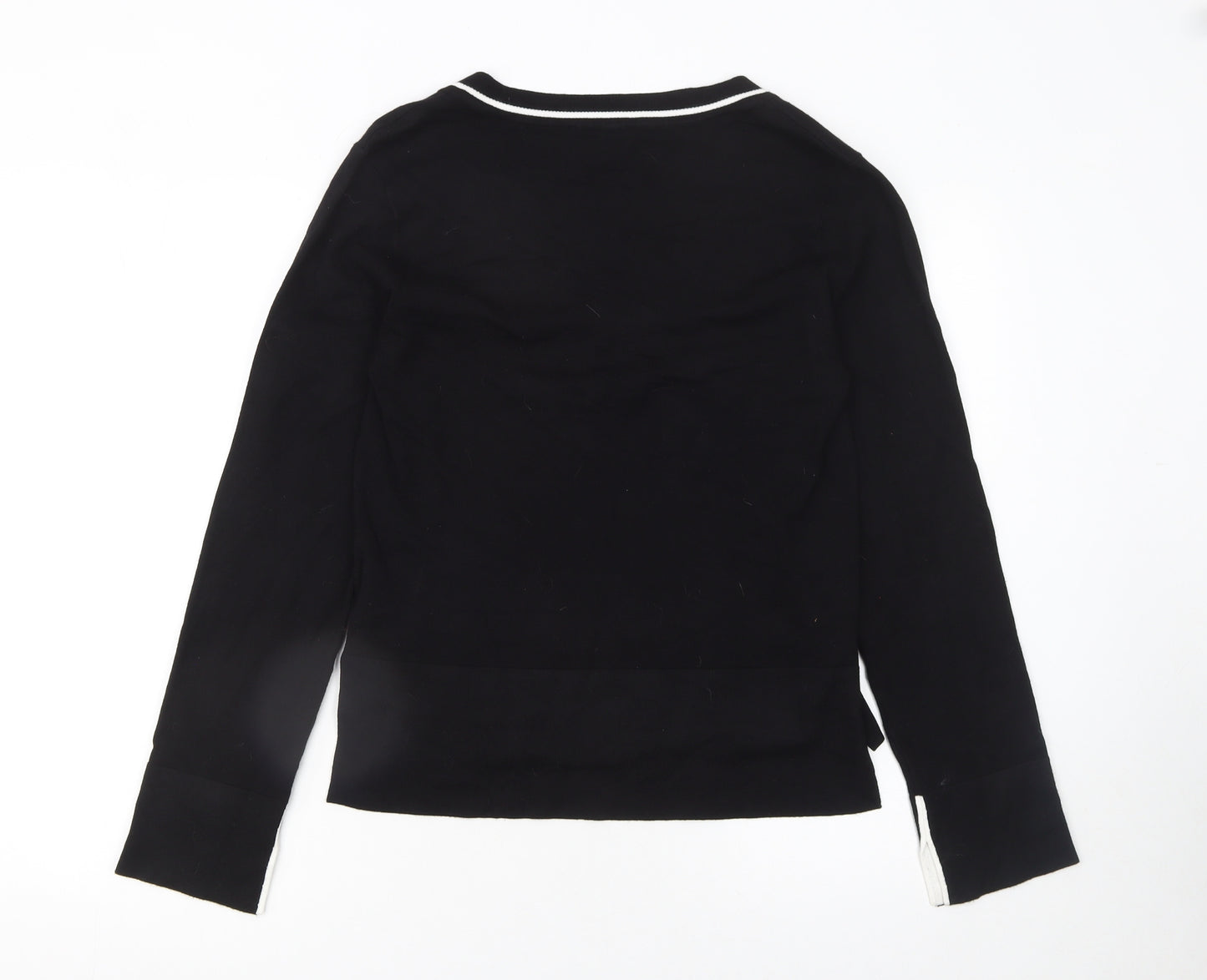 Lipsy Women’s Black V-Neck Long Sleeve Knit Jumper Size 10