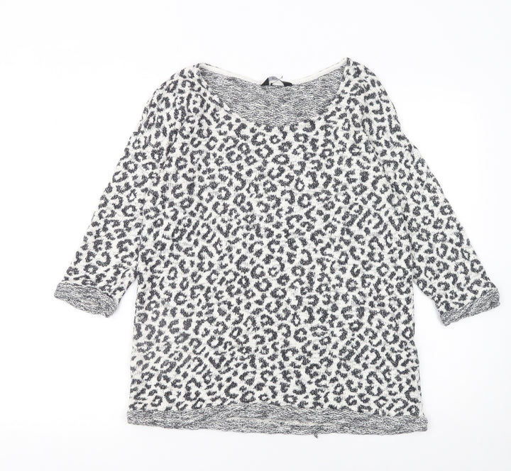 Marks and Spencer Women’s Grey Leopard Knit Jumper Size 12