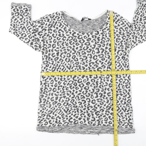 Marks and Spencer Women’s Grey Leopard Knit Jumper Size 12