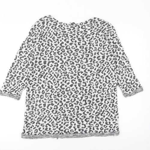Marks and Spencer Women’s Grey Leopard Knit Jumper Size 12