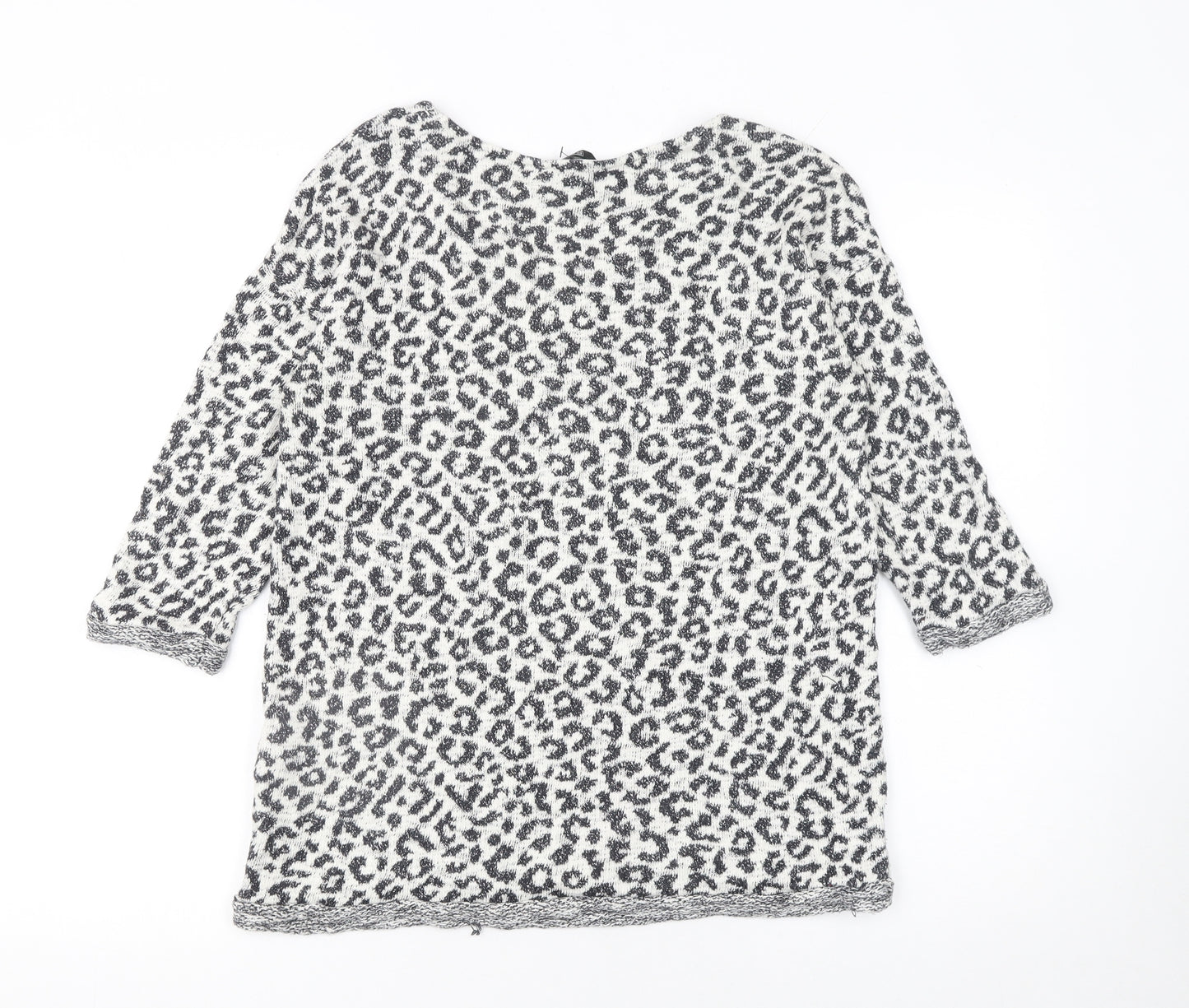 Marks and Spencer Women’s Grey Leopard Knit Jumper Size 12