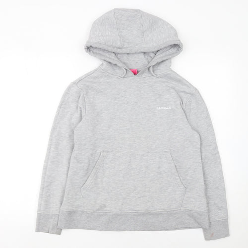 LA Gear Women Grey Hoodie UK 12 Pullover Hooded Sweatshirt
