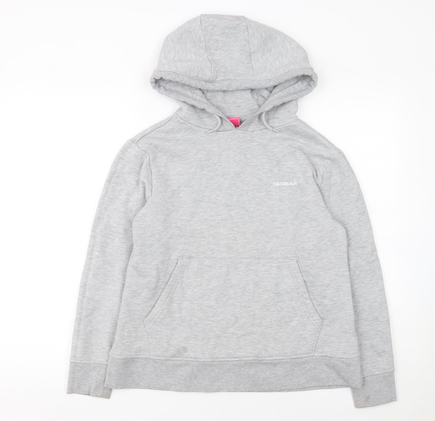 LA Gear Women Grey Hoodie UK 12 Pullover Hooded Sweatshirt