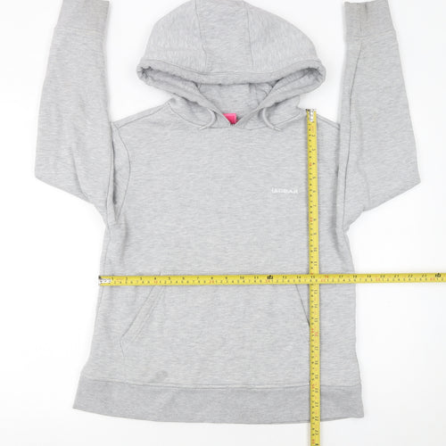 LA Gear Women Grey Hoodie UK 12 Pullover Hooded Sweatshirt