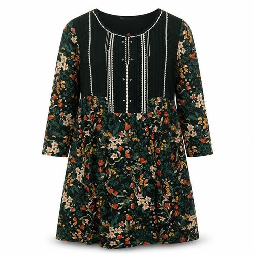 Tu Women’s Multicoloured Floral Shift Dress Size 10 Long Sleeve