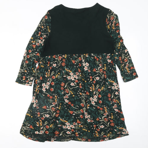 Tu Women’s Multicoloured Floral Shift Dress Size 10 Long Sleeve