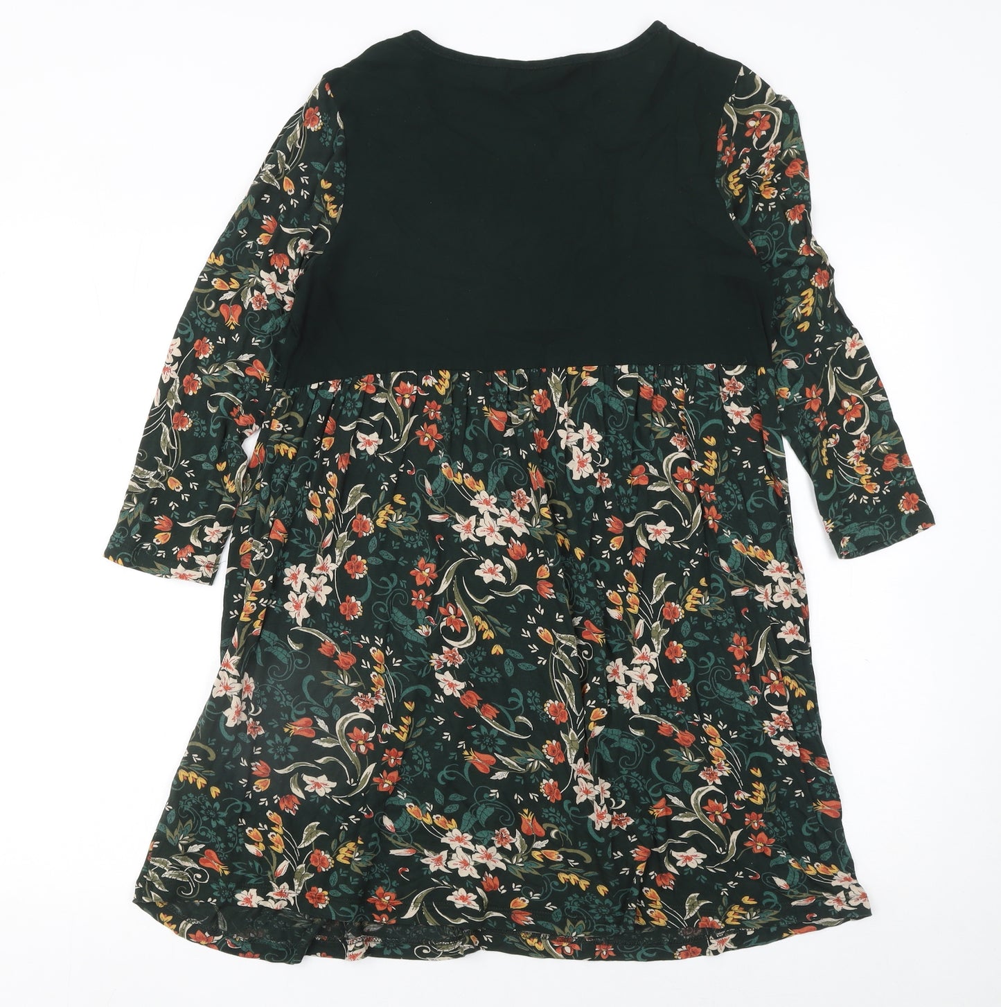Tu Women’s Multicoloured Floral Shift Dress Size 10 Long Sleeve