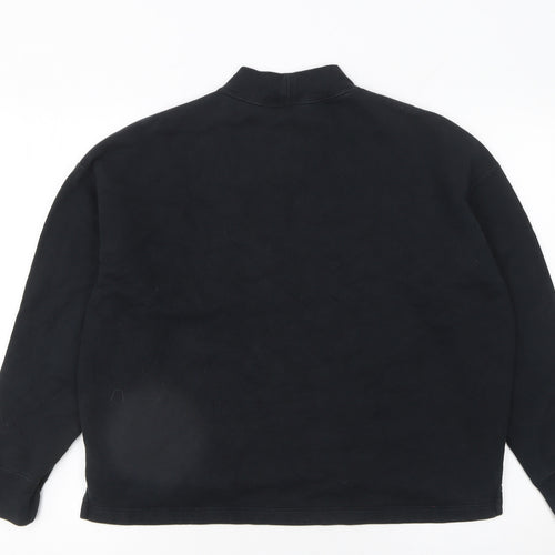 Uniqlo SPRZ NY Women Black Cotton Sweatshirt S Graphic Print