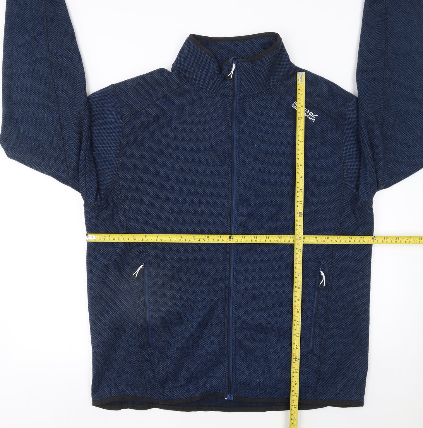 Regatta Mens Blue 2XL Basic Fleece Jacket Outdoor Walking Zip Up