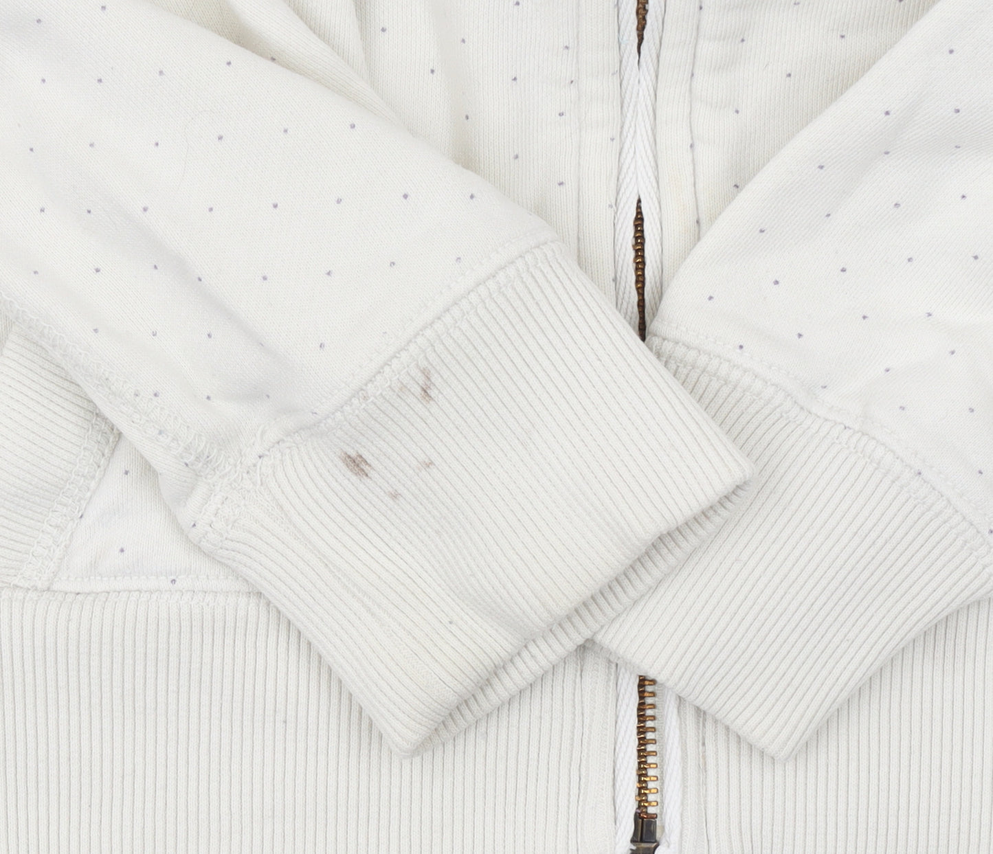 Joules Women’s Ivory Full Zip Hoodie Size 8 Floral Lined Casual Jacket