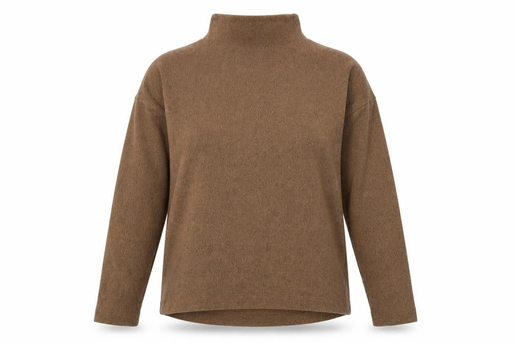 Uniqlo Women Brown XS Roll Neck Jumper Lightweight Knitwear